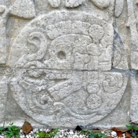 Skull relief at The Great Ball Court, Chichen Itza
