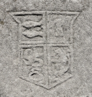 Coat of arms. Chicago lakefront stone carvings, between Foster Avenue and Bryn Mawr. 2013