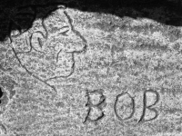 Bob. Chicago lakefront stone carvings, south of Montrose Harbor. 2003