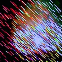 Ultra-zoomed diagonal streaks fireworks closeup