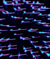 Blue and violet horizontal lines fireworks closeup