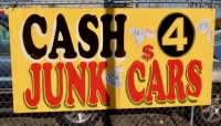 Cash 4 Junk Cars painted sign. Frank's West Side Auto Parts, Kedzie at 30th Street