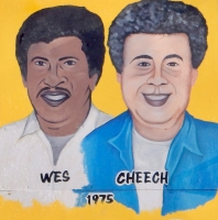 Wes, Cheech, 1975 portrait from sign. Frank's West Side Auto Parts, Kedzie at 30th Street