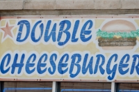 Double cheeseburger. Bonnie's Hot Dogs, Central Park Avenue and 26th Street