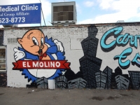 Porky Pig wall painting. El Molino Restaurant, 31st Street near Pulaski Road