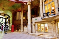 Base of the interior courtyard, Antoni Gaudí's Casa Milà