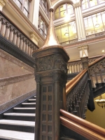 Newel posts and stairs, the Loyalty Building, now the Hilton Garden Inn, Milwaukee