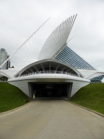 Side view of the Calatrava sail, Milwaukee Art Museum