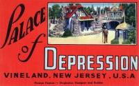 Color view of Palace of Depression, Vineland, New Jersey, postcard