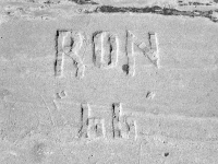 1966, Ron. Lost. Chicago lakefront stone carvings, south of Montrose Harbor. 2003