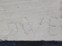 Owe, level 2. Chicago lakefront stone carvings, Montrose Beach. 2019