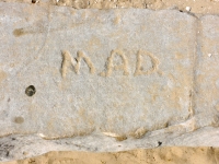 M.A.D. Chicago lakefront stone carvings, Montrose Dog Beach. 2022