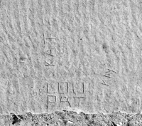 '68,' Lou, Pat, Kay, Kate. Chicago lakefront stone carvings, between 45th Street and Hyde Park Blvd. 2018
