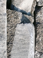 Symbols, newly carved circa 2022. Chicago lakefront stone carvings, between 45th Street and Hyde Park Blvd. 2023