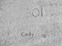 Cindy, BOI. Chicago lakefront stone carvings, between 45th Street and Hyde Park Blvd. 2018