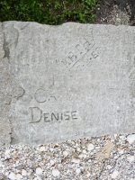 "Kathy" 7-3-66, CA, Denise, Sue. Chicago lakefront stone carvings, between 45th Street and Hyde Park Blvd. 2019