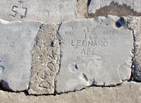 1939, Joe, Ted, Leonard, Abe, Boyda. Diane 1981. Chicago lakefront stone carvings, between 45th Street and Hyde Park Blvd. 2018