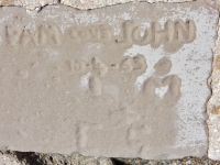Pam Love John, 10-4-63. Chicago lakefront stone carvings, between 45th Street and Hyde Park Blvd. 2018