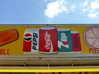 Pepsi, Coke, and 7UP,  Street Food Vendor sign art, National Mall, Washington D.C.