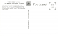 House of Shards at the UCM Museum, Abita Springs, Louisiana, postcard-verso