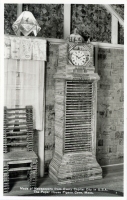 Grandfather clock, The Paper House, Pigeon Cove, Mass., postcard