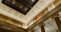 Mural and ceiling at the old Continental Bank building