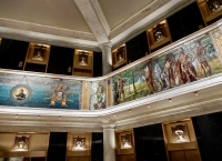 Marquette Building lobby and murals, Holabird & Roche, 1895