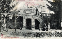Viewing platform at Palais Idéal du Facteur Cheval, antique postcard