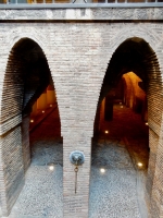 Basement arches, Antoni Gaudí's Palau Güell, Barcelona