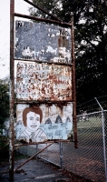 Decayed signs at Howard Finster's Paradise Garden, circa 1990