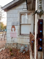 SIde of the shop building at the entrance to Howard Finster's Paradise Garden in 2016
