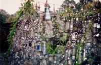 Decorated wall at Howard Finster's Paradise Garden, circa 1990