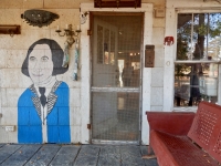 Front porch at the entrance to Howard Finster's Paradise Garden in 2016