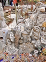 Mound with faces and stuff, Howard Finster's Paradise Garden, 2016