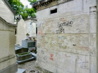 Jim Morrison graffitti, Pere Lachaise Cemetery, Paris
