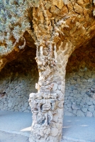Pillar, Antoni Gaudí's Park Güell, Barcelona, Spain