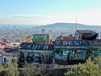 Squat and Resist, view from Park Güell, Barcelona