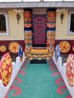 Front door, St. Eom's Pasaquan, 2016