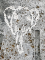 Elephant. Made during May 27, 2024, carving day. Chicago lakefront stone carvings, Promontory Point. 2025
