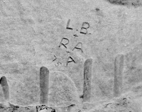 '75, L.B. + RA + A. Level 5. Chicago lakefront stone carvings, Promontory Point. 2018