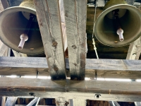 The bells at the Greek Catholic Parish Church of St. Cosmas and St. Damian in Banica near Izby.