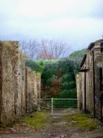 At the end of the street, unexcavated Pompeii