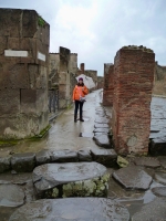 Pompeii street, with Emma