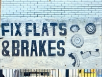 Fix Flats & Brakes,  Mexico Auto Repair and Body Shop, 87th Street near Burley, Chicago-Roadside Art