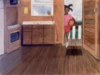 Quinten B. Smith, "I Still Got Next," July 1999: Girl with basketball enters kitchen