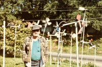 R.A. Miller and his whirligigs, Gainesville, Georgia, 1988