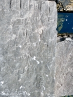 Frank G., Joe P., Harry S., Jack E., Rose K, others. Chicago lakefront stone carvings, south of La Rabida Hospital. 2023