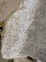 MICK C, JIN, MS, GJ. Chicago Lakefront stone carvings, south of La Rabida Hospital. 2025