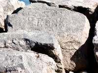 Frank. Chicago Lakefront stone carvings, south of La Rabida Hospital. 2025
