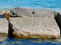 ??? Loves Helen. Chicago lakefront stone carvings, south of La Rabida Hospital. 2022
